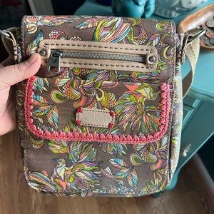 SakRoots cross body purse